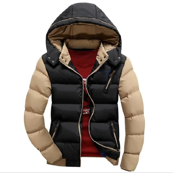 Winter Cotton Coat Men Windbreaker Jacket Hooded Duck Mens Jackets And Coats Male Thick Warm Padded Overcoat plus size Clothing