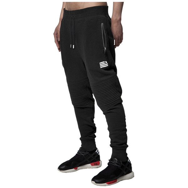 Wholesale-2017 New Fashion Casual Pants Hip Hop Men Joggers Pants Men Harem Pants Fitness Sweatpants Men's Joggers