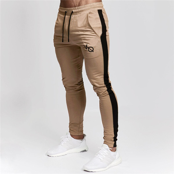 Mens Joggers Casual Pants Fitness Men Sportswear Tracksuit Bottoms Skinny Sweatpants satin jogger Black Gyms Jogger Track Pants