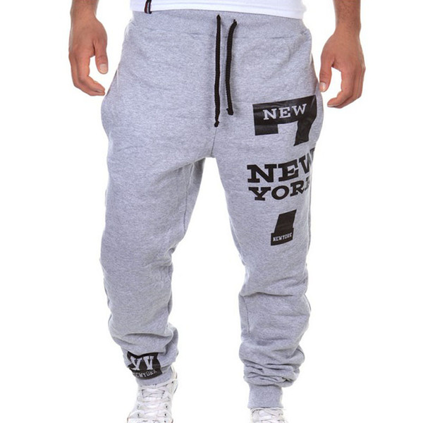 Wholesale-2016 Top Fashion Men Pants Sport Joggers Loose Casual Tracksuit Letter Harem Pants Sweatpants Hiphop Trousers Masculina L-3XL