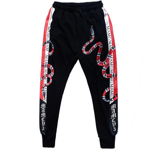 New Mens Joggers Sweatpants 3d Print Snake Animal Fashion Fitness Bodybuilding Justin Bieber Streetwear Casual Pants