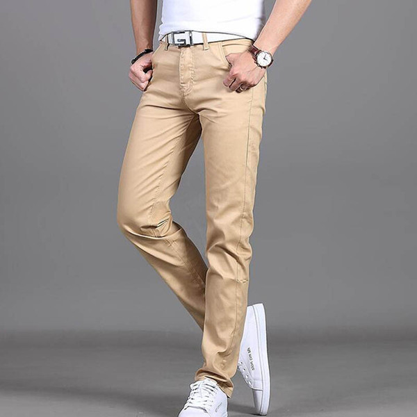 ARK ROYAL Brand Autumn Winter New Fashion Slim Straight Men Casual Business Solid Pants Coon Man Trousers Plus Size