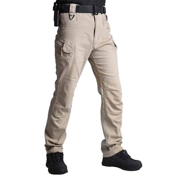 Brand Clothing Men IX7 Tactical Pants Army Casual Solid Multi pockets Cargo Pants Wear Resistent Male Trousers Ripstop