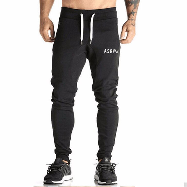 Wholesale-Mens Tracksuit Bottoms Cotton Fitness Skinny Joggers Sweat Pants Pantalones Chandal Hombre Casual Pants Cotton Streetwear