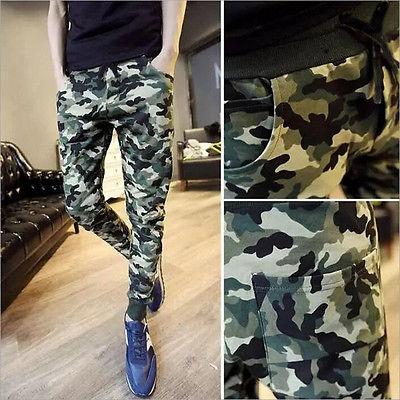 Wholesale-Mens Camo pants Casual Baggy Joggers Dance Sportwear Harem Pants Slacks Trousers Sweatpants