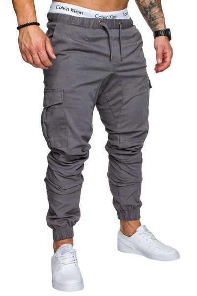 Men Casual pants fear of god Solid Color Harem Sweatpants Male Coon Multi-pocket Sportwear Baggy Comfy pant Mens Joggers