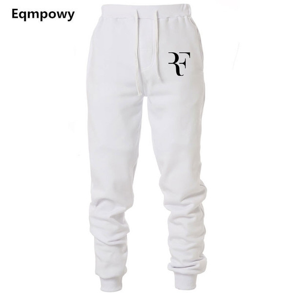 Mens Joggers Casual Roger Federer RF Pants Fitness Men Sportswear Tracksuit Bottoms Sweatpants Trousers Black Jogger Sweat Pants