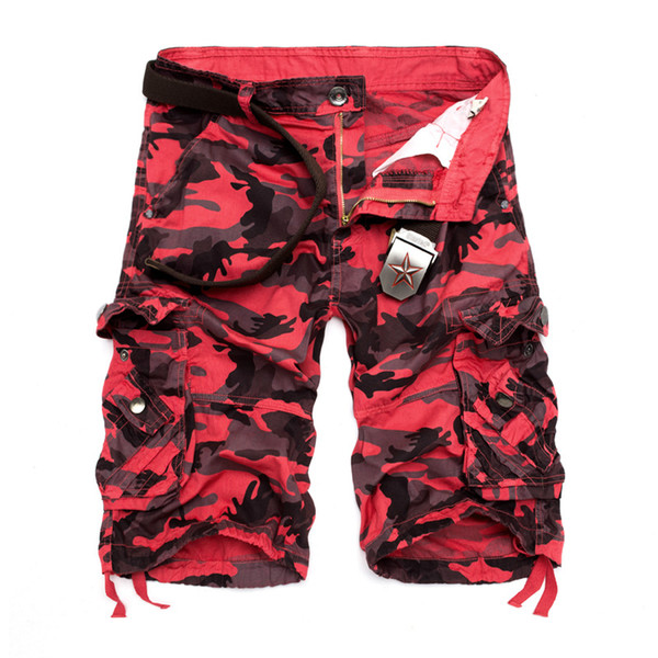 US Size 2018 New Camouflage Loose Cargo Shorts Men Cool Summer Camo Short Pants Homme Cargo Shorts