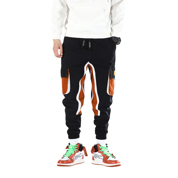 hip hop men pantalones hombre High Street kpop casual cargo pants with many pockets joggers modis streetwear trousers harajuku