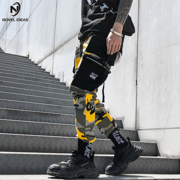 Camouflage Cargo Pants Men 2018 Mens Fashion Tactical Trouser Hip Hop Multi Pockets Pants Streetwear US Size