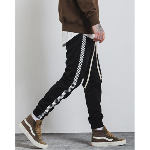 Mens Joggers Harem Pants Men Track Long Trousers Men Sweatpants Loose Track Pants With Side Stripe