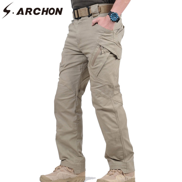 S.ARCHON IX9 City Tactical Cargo Pants Men SWAT Combat Army Trousers Male Casual Many Pockets Stretch Cotton Pants XXXL