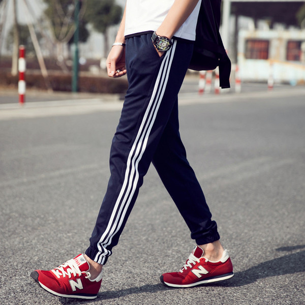 Wholesale-2016 New Fashion men pants Joggers casual pants men straight trousers Track Pants plus size Harem Pants men's clothing Stripe