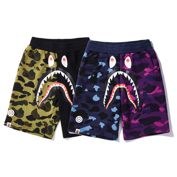 2019 New Pattern Teenagers Camouflage Spelling Colour Printing Leisure Time Pants Man Full Marks Shorts