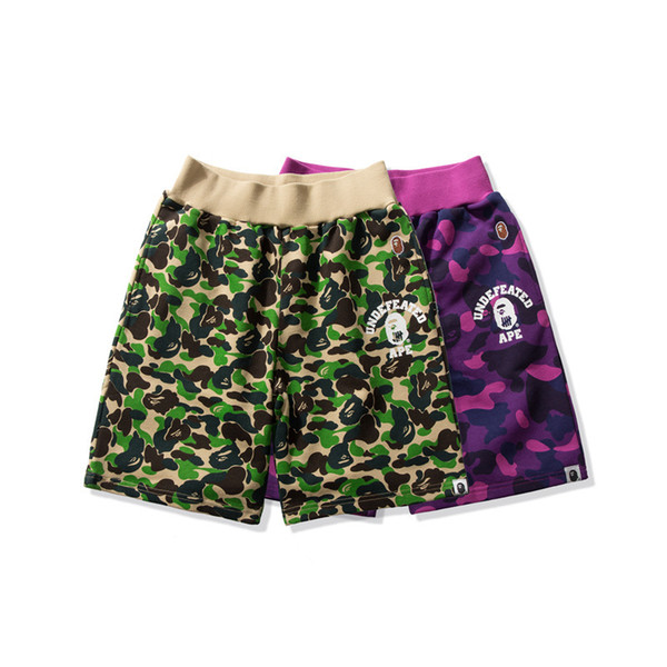 New Pattern Camouflage Embroidery Printing Shorts Pants Teenagers Camouflage Leisure Time Sandy Beach Pants Sweatpants