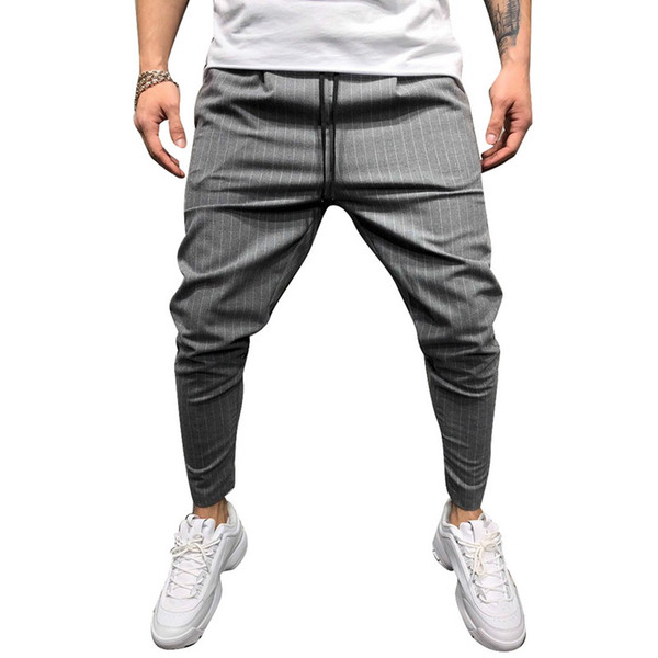 CALOFE Men's Ankle Pants Streetwear Side Stripes Trousers Casual Slim Fit Streetwear Male 2019 Spring Fashion Bottoms