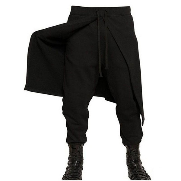 Wholesale- Men Pants - New Arrival Black Tide Men's Casual Pants Fast Men Costumes Harem Pants Nightclub Hairstylist #1869796