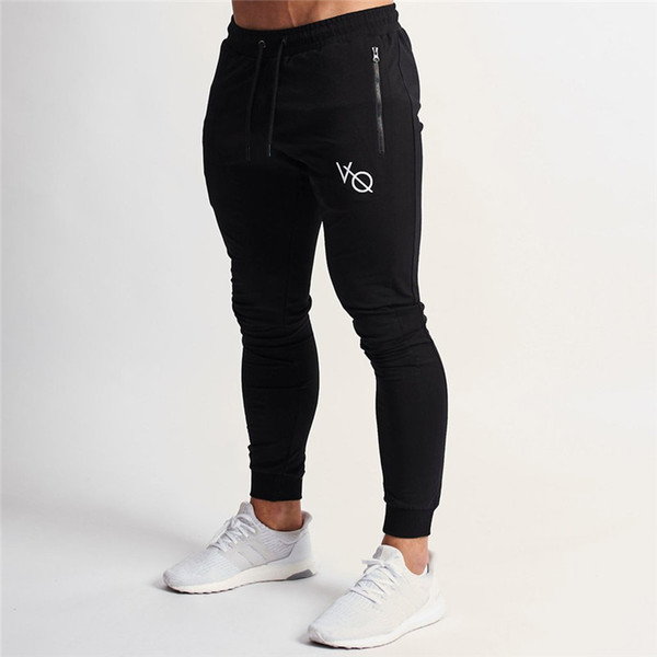 DERMSPE Mens Joggers Casual Pants Fitness Men Sportswear Bottoms Skinny Sweatpants Trousers Black Gyms Jogger Track Pants