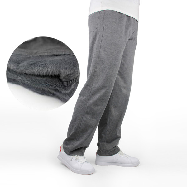 7XL Men Winter Sweatpants Warm Fleece Thick Pants Loose Elastic Waist Pants Cotton Casual Trousers Big Plus Size 5XL 6XL