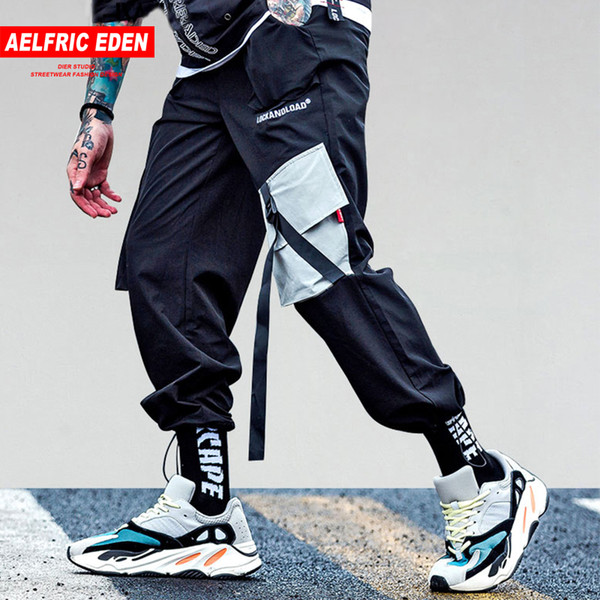 Aelfric Eden Pockets Cargo Pants Mens Casual Harem Joggers Baggy Harajuku Streetwear Hip Hop Fashion Swag Tactical Trousers KJ64