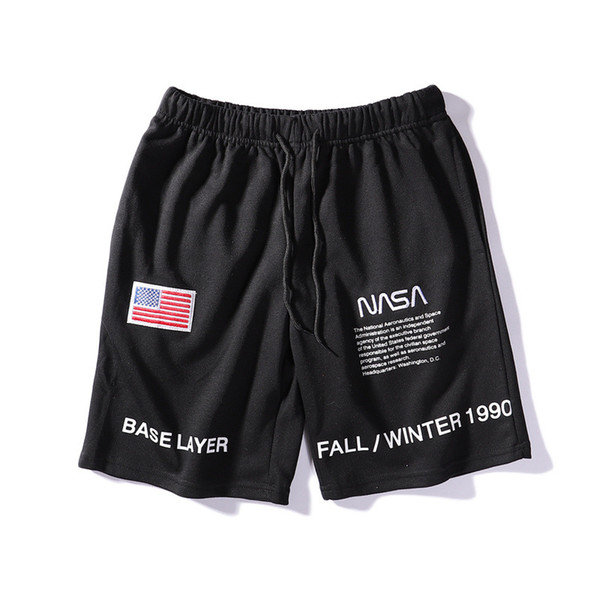 NASA Shorts Men Fashion Summer Beach Shorts Tide Brand Leisure Short Pants Mens New Casual Shorts Streetwear