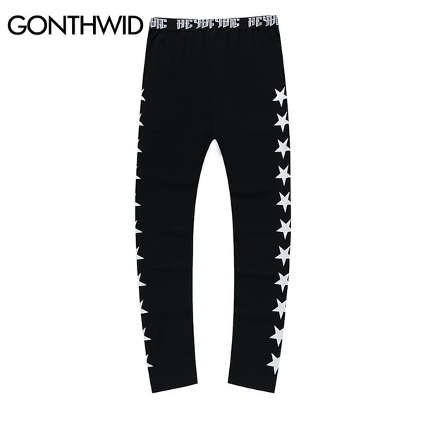 GONTHWID Compression Tight Fitness Legging Pants Joggers 2017 Mens Star Printed Elastic Leggings Trousers Base Layer Pants