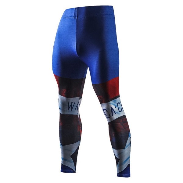 New Fashion Casual Pants Men 3D Compression Skinny Pants Crossfit Male Trousers Fitness Leggings Men