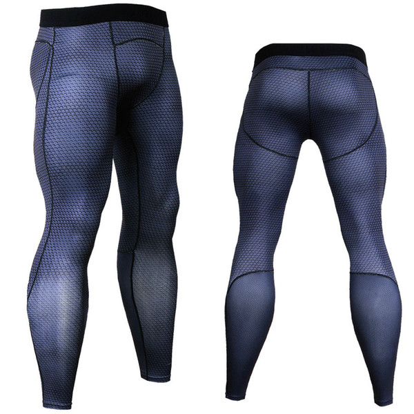 3D Crossfit Long Pants Compression Tights Men Joggers Fitness Skinny Leggings Quick Dry Pants Gyms Slim Fit Black Trousers MMA