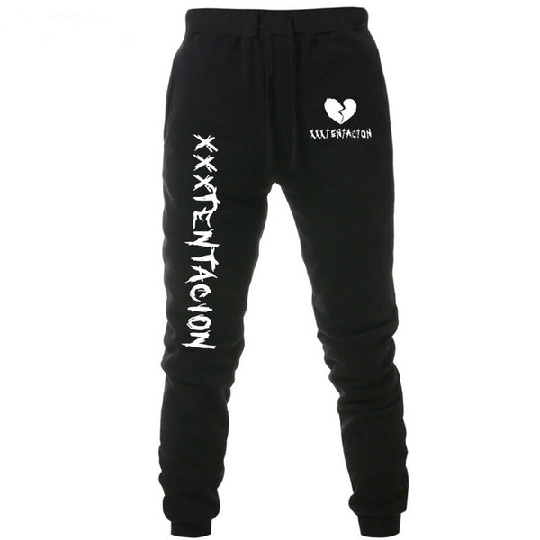 XXXTentacion Men's Trousers New Letters Print Fitness Joggers Casual Loose Cotton Elastic Waist Sweatpants Hip Hop Pants