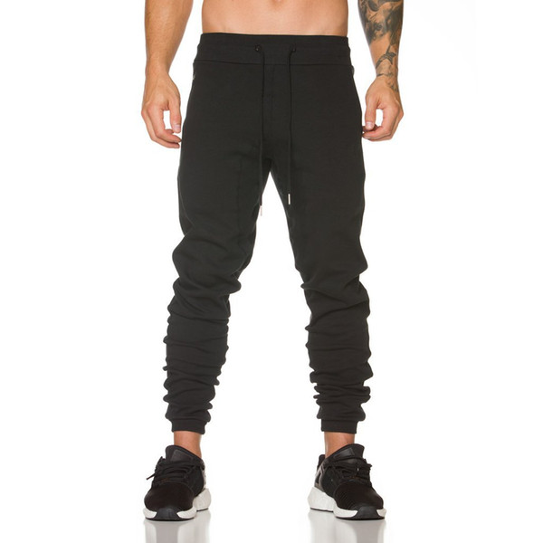 Men's Solid Color Large Size Casual Sports Pants Sweat-absorbent, Breathable, Skinny Pencil Pants Running Fitness Trousers Size M-3XL