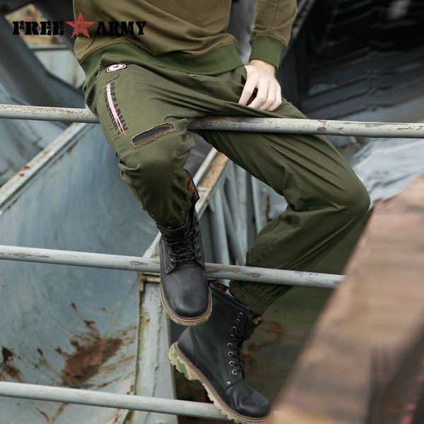 2017 Autumn Mens Pants Autumn Safari Style Pants Male Military Harem Pants Plus Size Boot Cut Trousers Camo Joggers MK-7312A