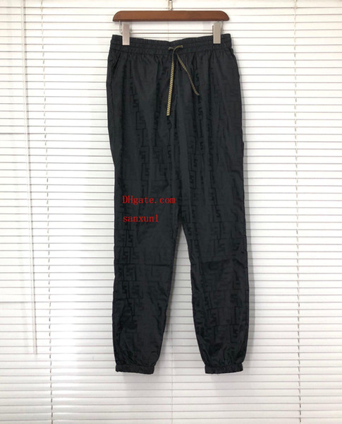 Men Pants Leisure fashion Simple stripes Sweatpants Men loose drawstring Joggers Comfortable Hip Hop Pants F-7