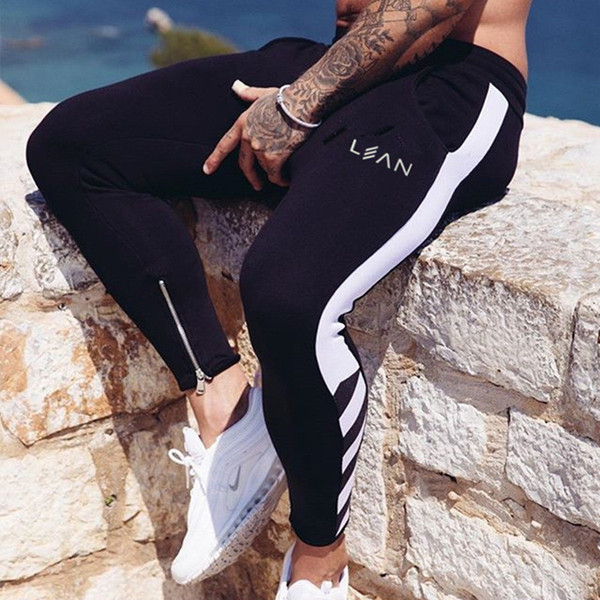 GYMPXINRAN New sweatpants Men's solid workout bodybuilding clothing casual GYMS fitness sweatpants joggers trousers Pencil pants