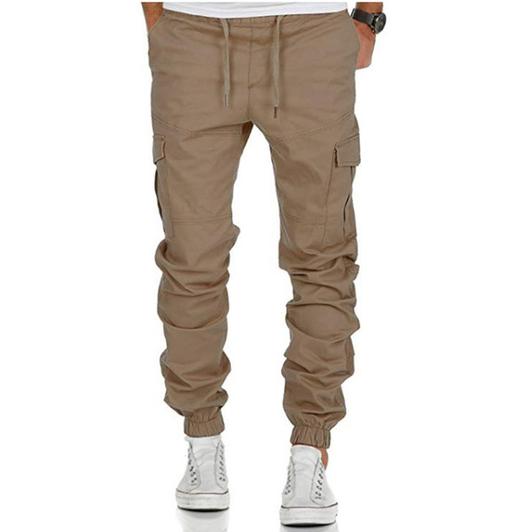 Men Pants Hip Hop Harem Joggers Pants 2018 Brands Male Trousers Mens Joggers Solid Multi-pocket Pants Sweatpants XXXL k05