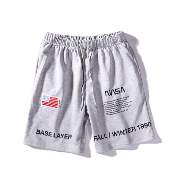 NASA Shorts Men Fashion Clothing Summer Beach Shorts Tide Brand Leisure Short Pants Mens Casual Shorts Streetwear