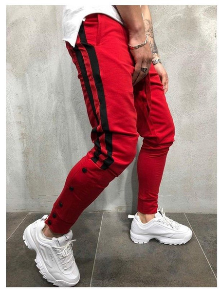 Mens Gym Slim Fit Trousers Tracksuit Bottoms Skinny Joggers Sweat Track Pants UK