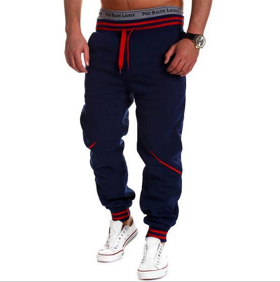 Mens Joggers Brand Male Splice Color Trousers Men Casual Pants Sport Pants Sweatpants Jogger Black XXXL