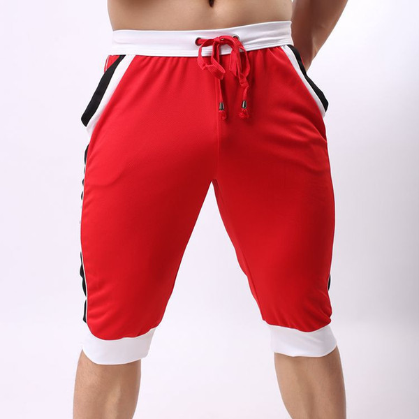 3/4 Knee Men Jogger Short Slim Casual Harem Pants Cropped Trousers Man Casual Mid Slim Regular Solid Pants