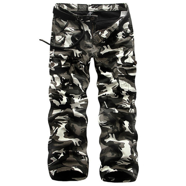 2016 Winter Army Fashion Men Pants Men Big Camouflage pants trousers Warm Fleece Men's Cargo Casual Baggy Tactical