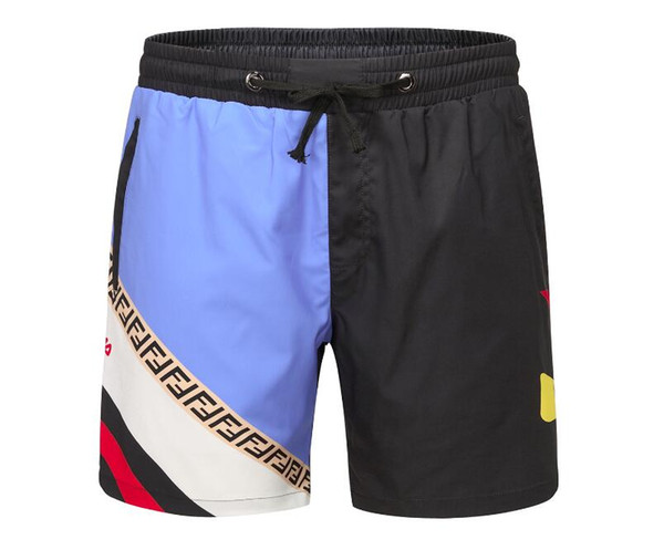 2019 Summer New Arrival Top Quality FENDI Clothing Men's Shorts FF Black White Print Beach Pants M-3XL