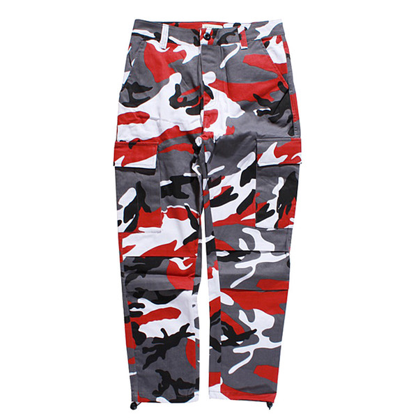 Fashion Brand Sweatpants for Mens Pants Sports Camouflage Military Overalls Button Loose Trousers Clothing S-3XL