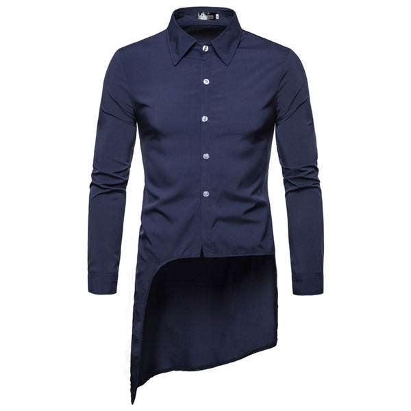 New fashion shirt men personality tailored long tuxedo long-sleeved men shirt 4 color S-2XL size 