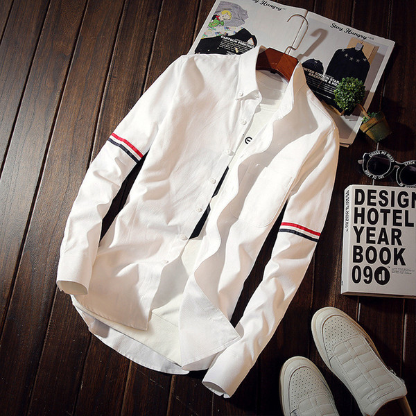 2019 Spring And Autumn New Trend Fashion Contrast Color Ribbon Casual Solid Color Large Size Slim Hip Hop Long Sleeve Lining