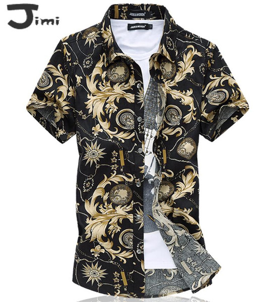 Wholesale- men shirt 2015 summer new mens shirts retro design casual shirt men plus size 4xl 5xl 6xl