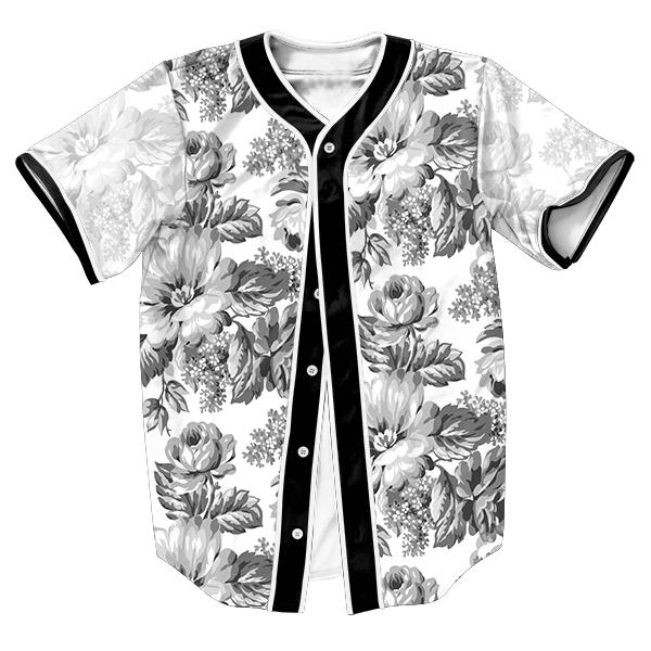 Wholesale-Greatness Floral Jersey Summer Style with buttons 3d print Streetwear Men's shirts sport tops baseball shirt fashion top tees