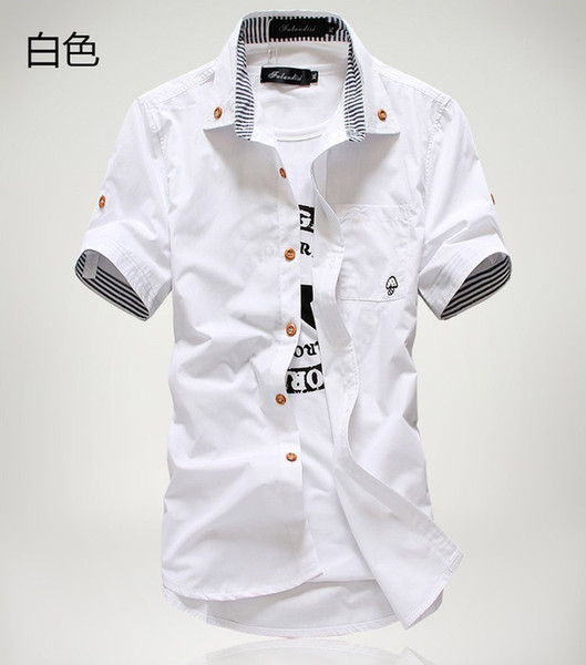 4 Color Men Shirt Spring Summer Turn Down Collar Short Sleeves Casual Shirts Camisa Masculina Casual Business Shirts Male