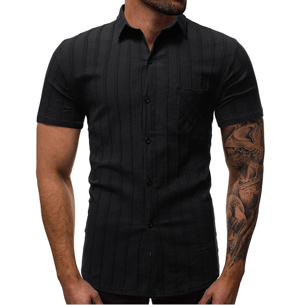 Shirt Men Short Brand Sleeve Striped Shirt Summer MenS Dress Shirts Fashion British Style Male 1317YXWV