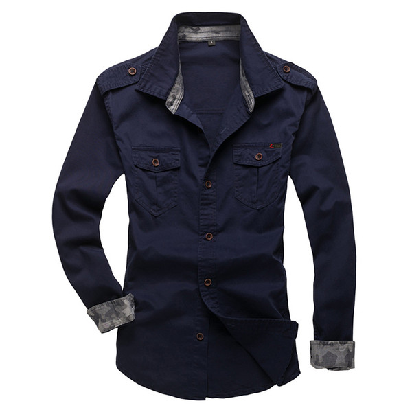 051002 new autumn men's shirt Korean cotton men's slim long-sleeved shirt