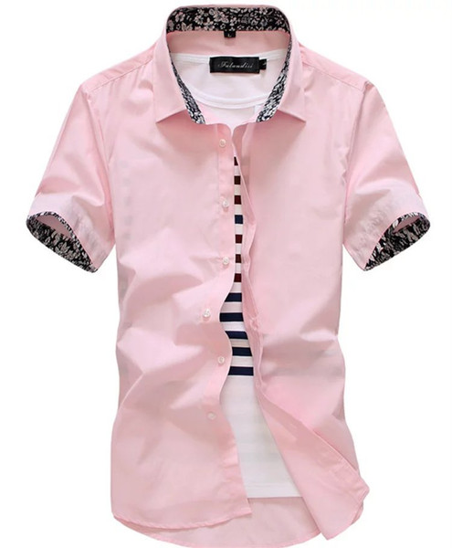 Brand New Dragon Print Men'S Designer Slim Fit Dress Shirt Casual Short Sleeve Shirts Tops