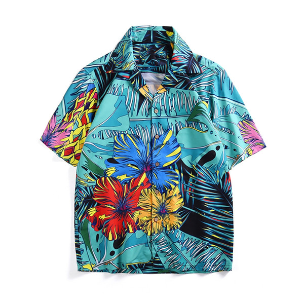 JAYCOSIN Men Shirts Spring and Summer Fashion Couple Personal Printed Short-sleeved Beach Tops Dropshiping 19APR23